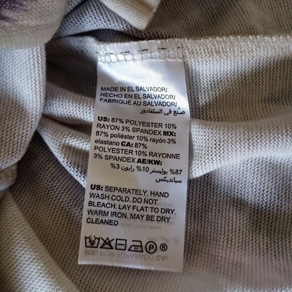 Chico’s Brushed Side-Slit Tunic Blouse Women’s Size 4P Lavender Top Soft - Picture 8 of 9